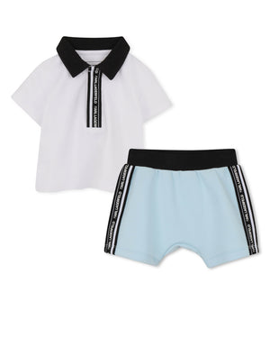 
  
    Karl
  
    Lagerfeld
  
    Kids
  
 Baby Boys White/Blue Polo & Short Set