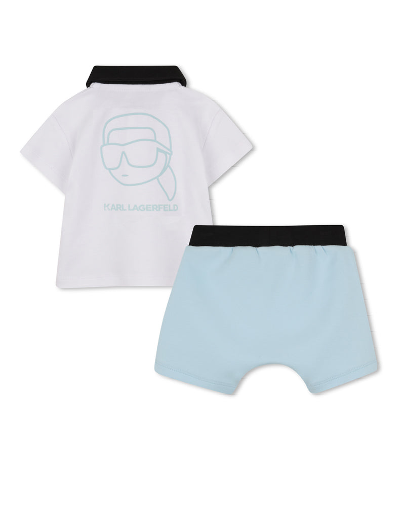 
  
    Karl
  
    Lagerfeld
  
    Kids
  
 Baby Boys White/Blue Polo & Short Set