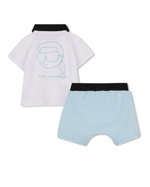 
  
    Karl
  
    Lagerfeld
  
    Kids
  
 Baby Boys White/Blue Polo & Short Set