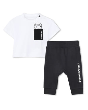 
  
    Karl
  
    Lagerfeld
  
    Kids
  
 Baby Boys White/Black T & Pant Set