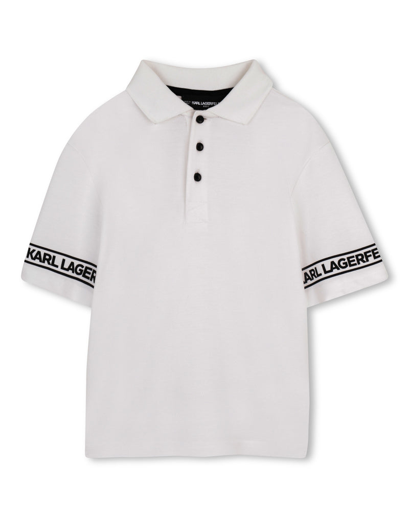 
  
    Karl
  
    Lagerfeld
  
    Kids
  
 Boys White Logo Polo
