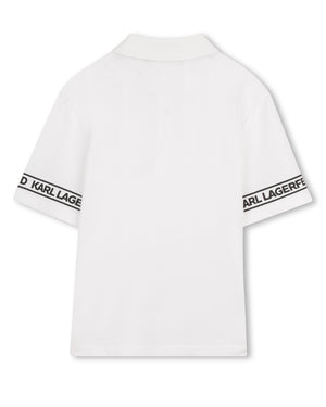
  
    Karl
  
    Lagerfeld
  
    Kids
  
 Boys White Logo Polo
