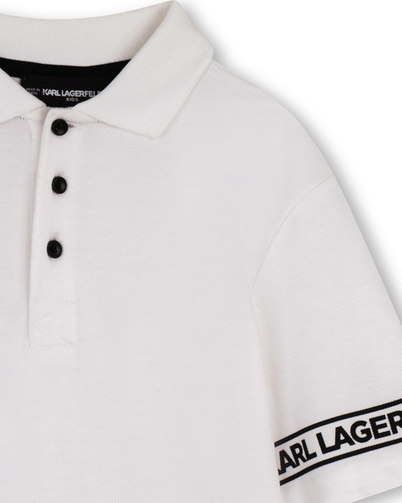 
  
    Karl
  
    Lagerfeld
  
    Kids
  
 Boys White Logo Polo