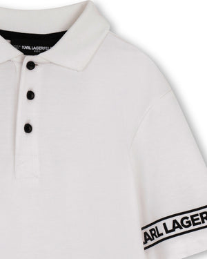 
  
    Karl
  
    Lagerfeld
  
    Kids
  
 Boys White Logo Polo