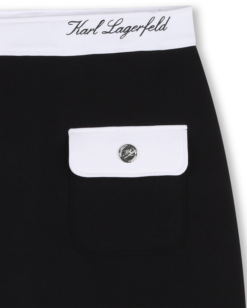 
  
    Karl
  
    Lagerfeld
  
    Kids
  
 Girls Black Cotton Skirt