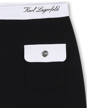 
  
    Karl
  
    Lagerfeld
  
    Kids
  
 Girls Black Cotton Skirt