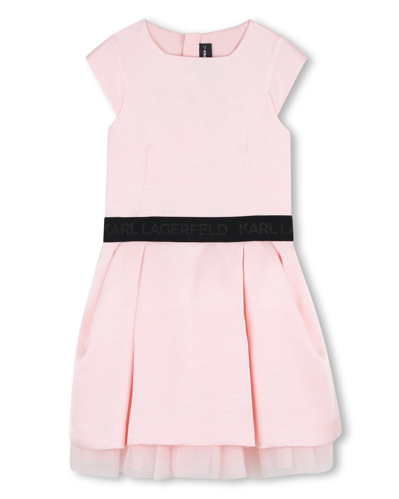 Karl Lagerfeld Kids Girls Pink Satin Dress
