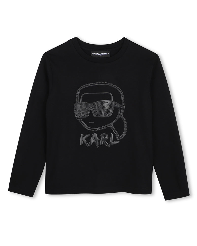 
  
    Karl
  
    Lagerfeld
  
    Kids
  
 Boys Black Long Sleeve Logo Top