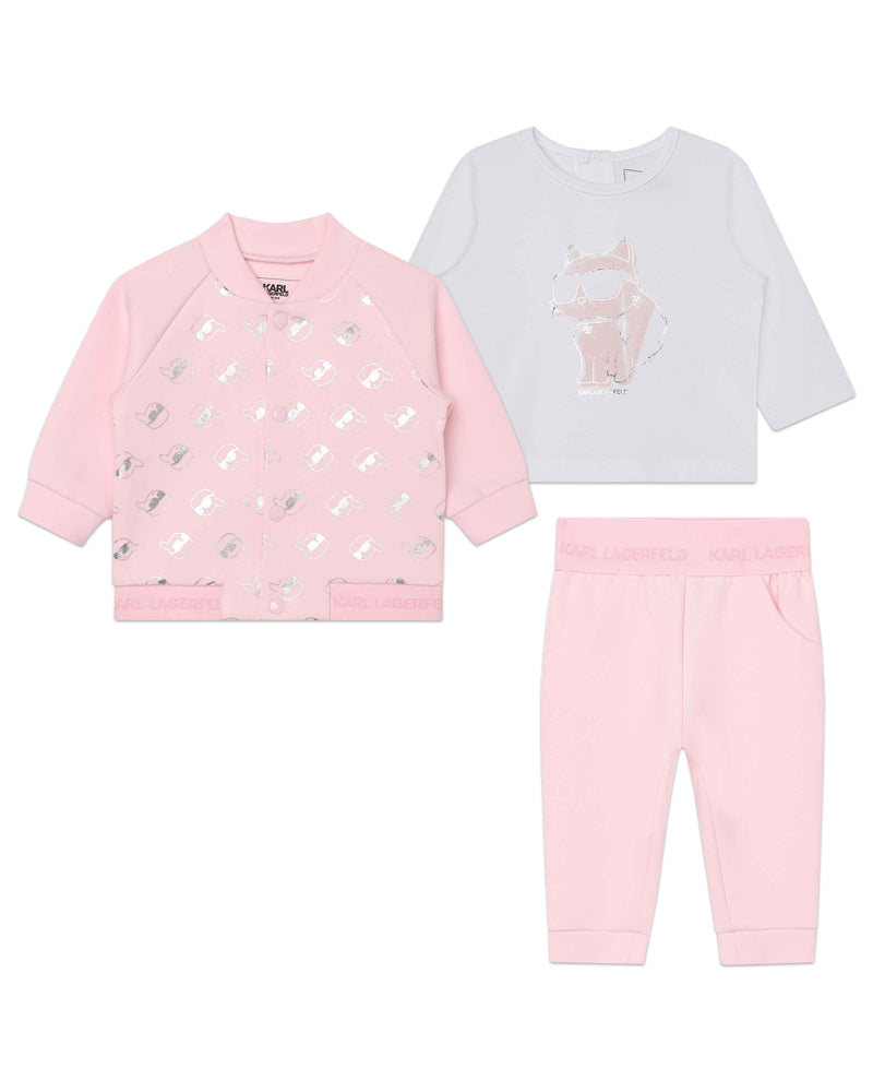 Baby Girls Pink Tracksuit