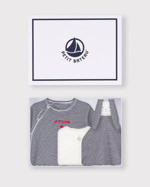 
  
    Petit
  
    Bateau
  
 Baby Onesie, Body & Toy Gift Set
