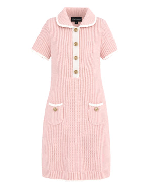
  
    Emporio
  
    Armani
  
 Girls Pink Knit Collared Dress