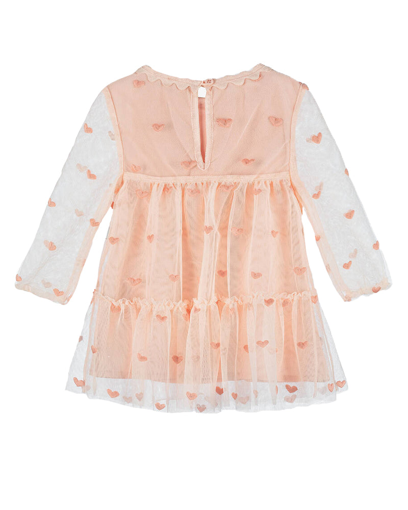 Baby Pink Hearts Tulle Dress