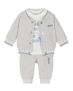 
  
    Boss
  
 Baby Boys Grey Tracksuit Set