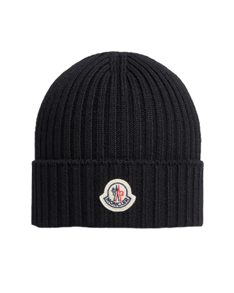 Black Logo Knit Hat
