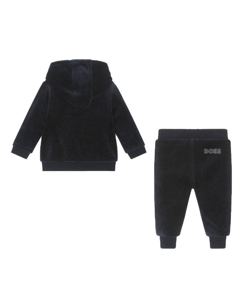 Boss, Baby Boys Navy Velour Tracksuit