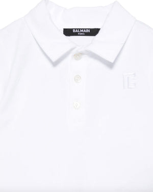 
  
    Balmain
  
 Baby Boys White Logo Polo