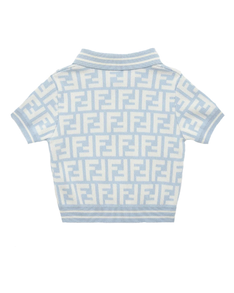 Baby Blue Knit FF Polo