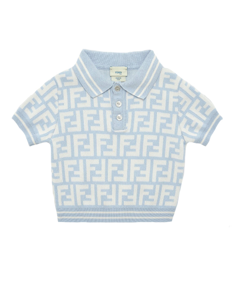 Baby Blue Knit FF Polo