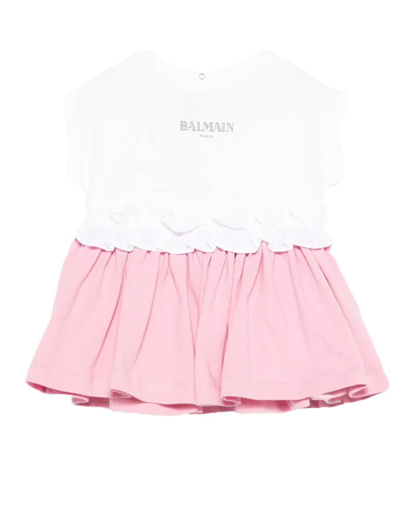 
  
    Balmain
  
 Baby Girls White/Pink Dress
