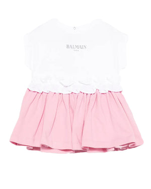 
  
    Balmain
  
 Baby Girls White/Pink Dress
