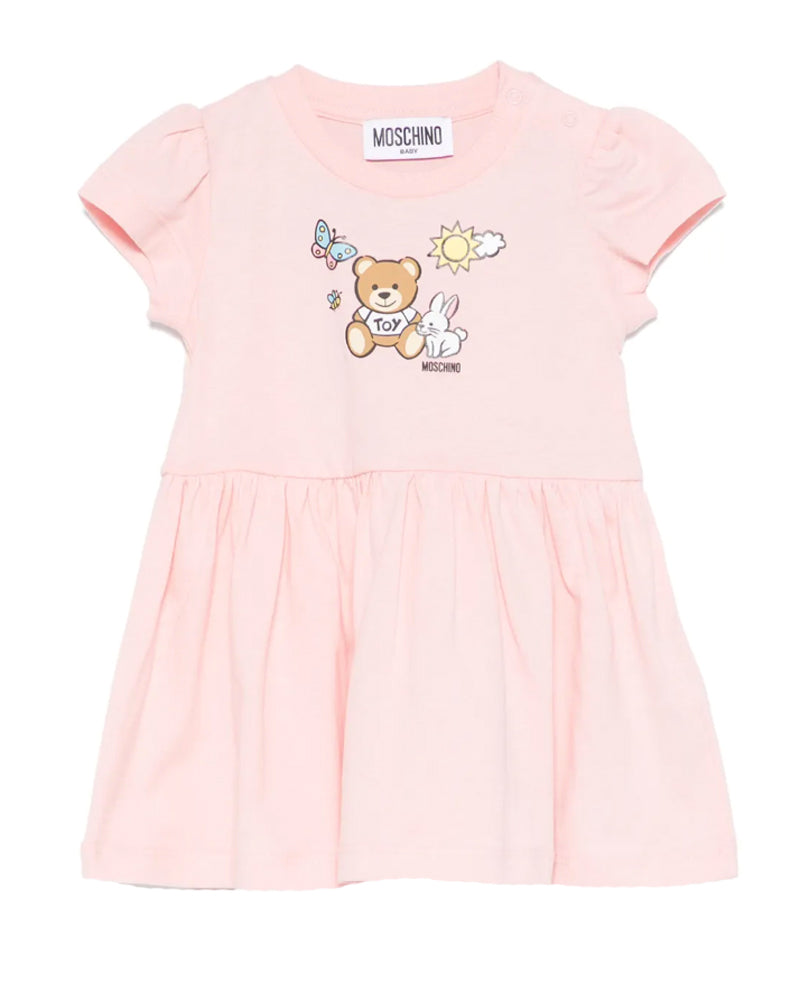 Baby Girls Pink Bear Bunny Dress