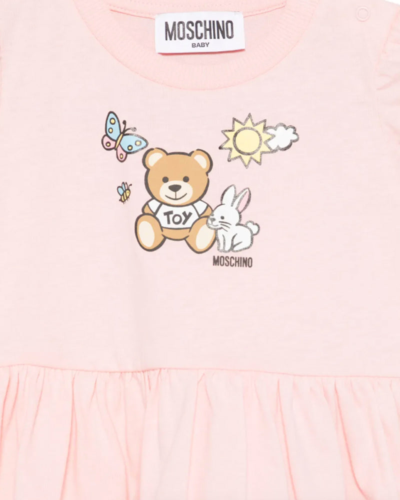 Baby Girls Pink Bear Bunny Dress