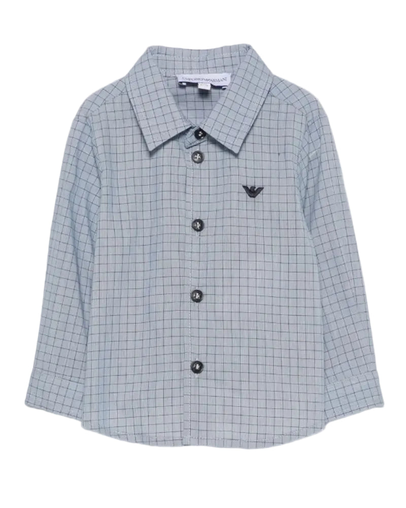 
  
    Emporio
  
    Armani
  
 Baby Boys Blue Check-Print Shirt