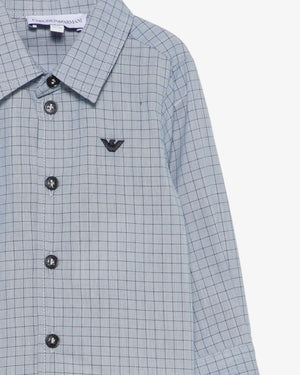 
  
    Emporio
  
    Armani
  
 Baby Boys Blue Check-Print Shirt