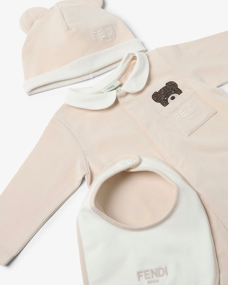 
  
    Fendi
  
 Baby Beige Bear Cotton Gift Set