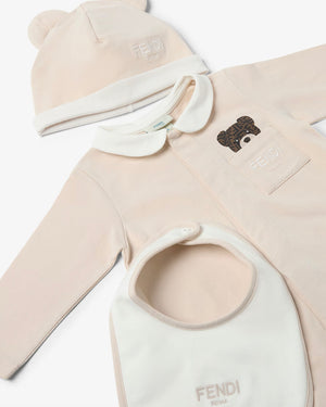 
  
    Fendi
  
 Baby Beige Bear Cotton Gift Set