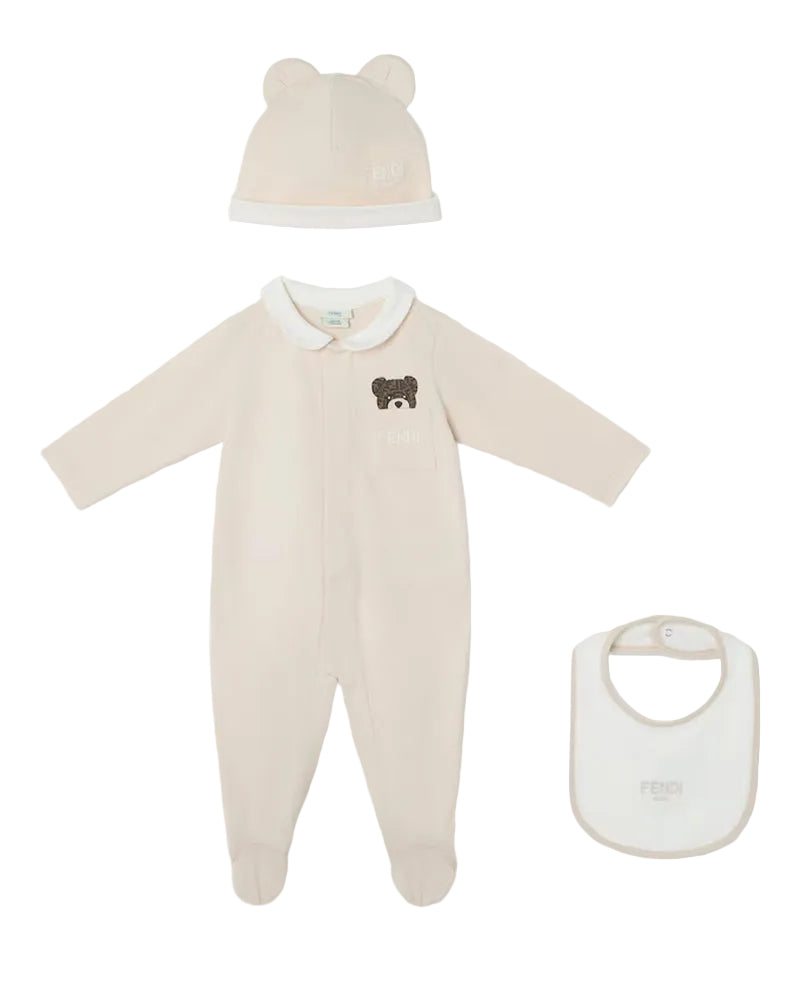 
  
    Fendi
  
 Baby Beige Bear Cotton Gift Set