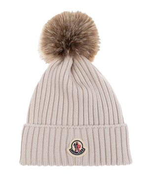 
  
    Moncler
  
    Enfant
  
 Grey Wool Pom Pom Hat