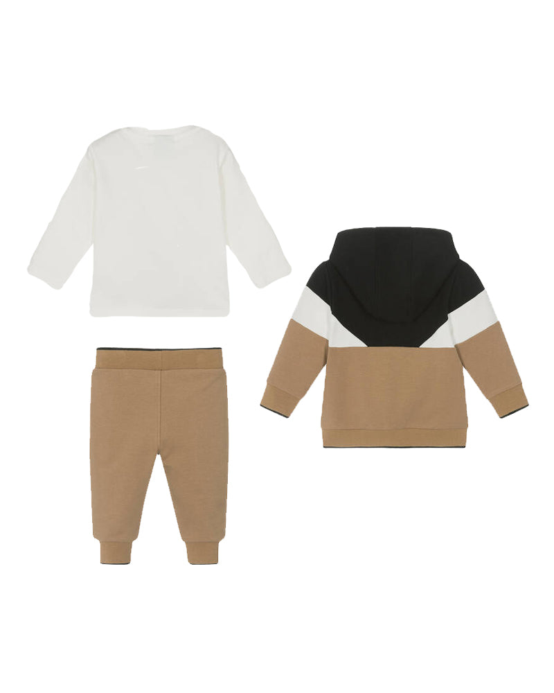 Baby Boys Brown Tracksuit Set