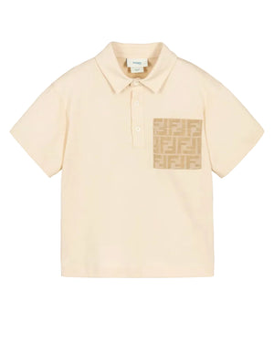 
  
    Fendi
  
 Baby Boys Beige FF Pocket Polo