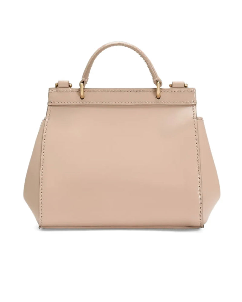 Girls Beige Patent Leather Sicily Bag