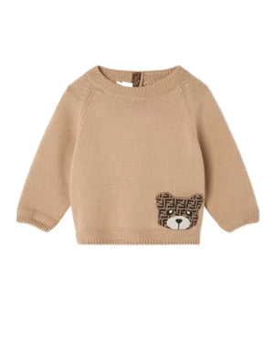 
  
    Fendi
  
 Baby Beige Knit Bear Sweater