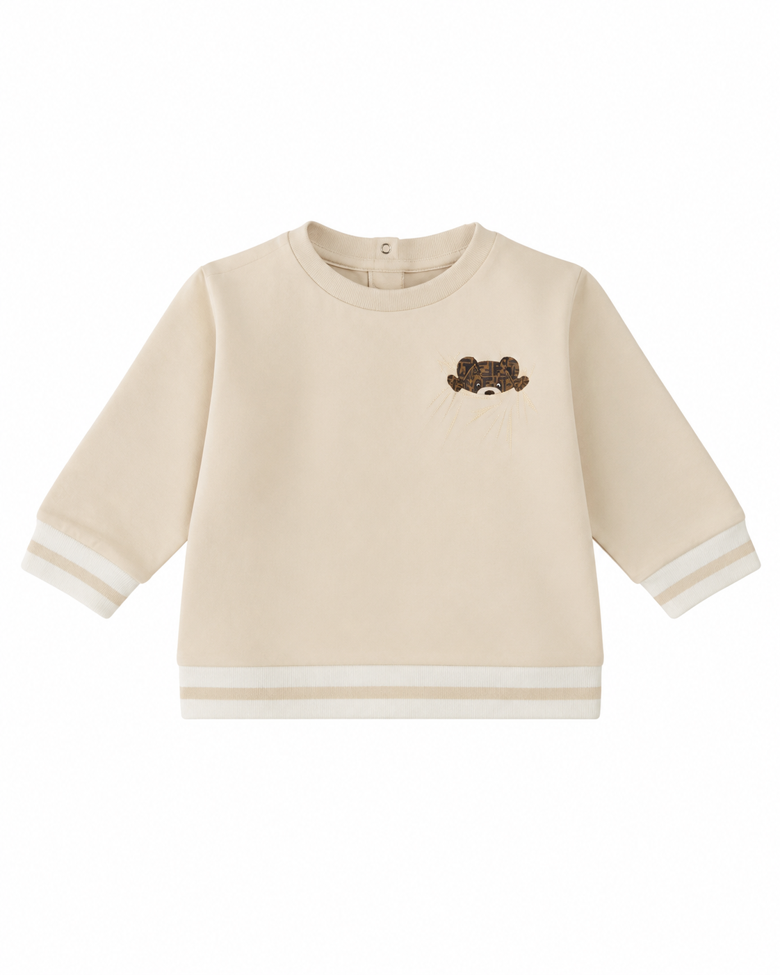
  
    Fendi
  
 Baby Beige Cotton Bear Sweater