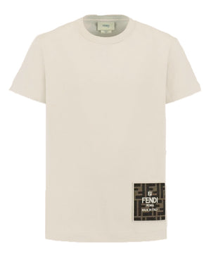 
  
    Fendi
  
 Beige FF Patch T-Shirt