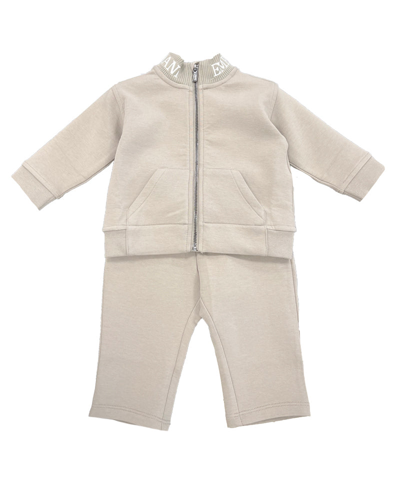 Baby Boys Beige Tracksuit