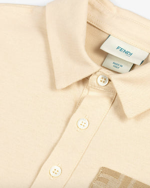 
  
    Fendi
  
 Boys Beige FF Pocket Polo