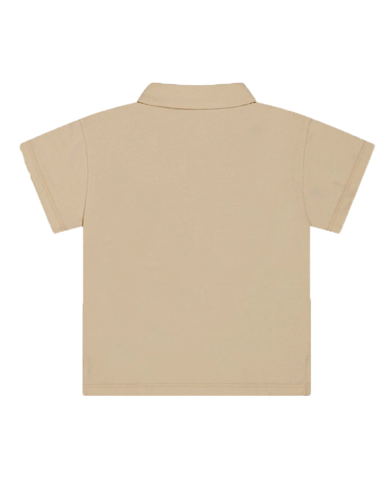 Baby Boys Beige FF Pocket Polo