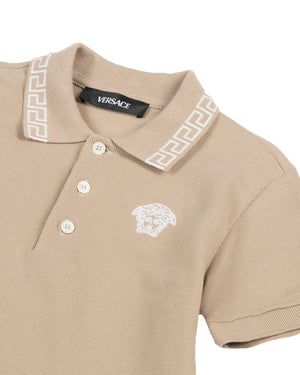 
  
    Versace
  
 Baby Medusa Embroidered Greca Polo