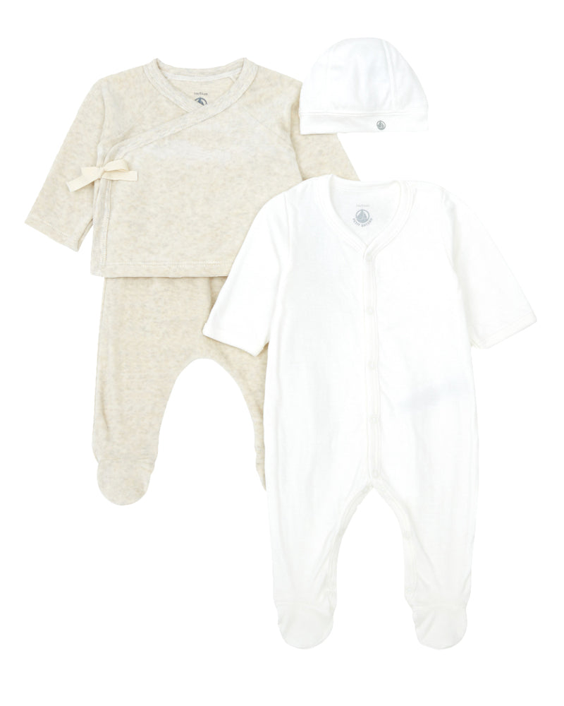 Baby Beige Velour Gift Set