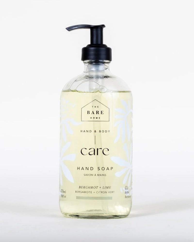 
  
    The
  
    Bare
  
    Home
  
 Hand Soap 476ML in Glass Bottle - Bergamot + Lime