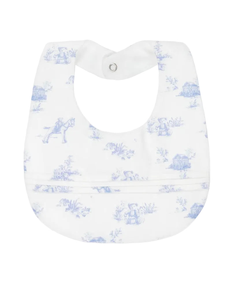 
  
    Pureté
  
    Du
  
    Bébé
  
 Baby Boys Blue/Ivory Toile De Jouy Bib