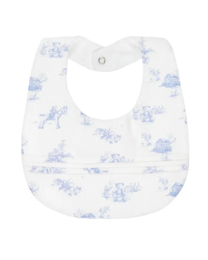 
  
    Pureté
  
    Du
  
    Bébé
  
 Baby Boys Blue/Ivory Toile De Jouy Bib
