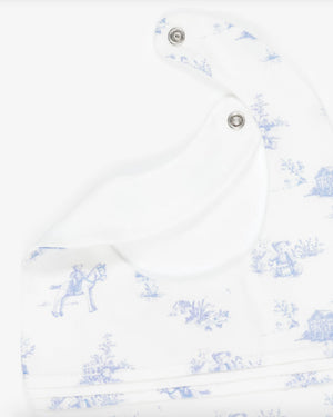 
  
    Pureté
  
    Du
  
    Bébé
  
 Baby Boys Blue/Ivory Toile De Jouy Bib