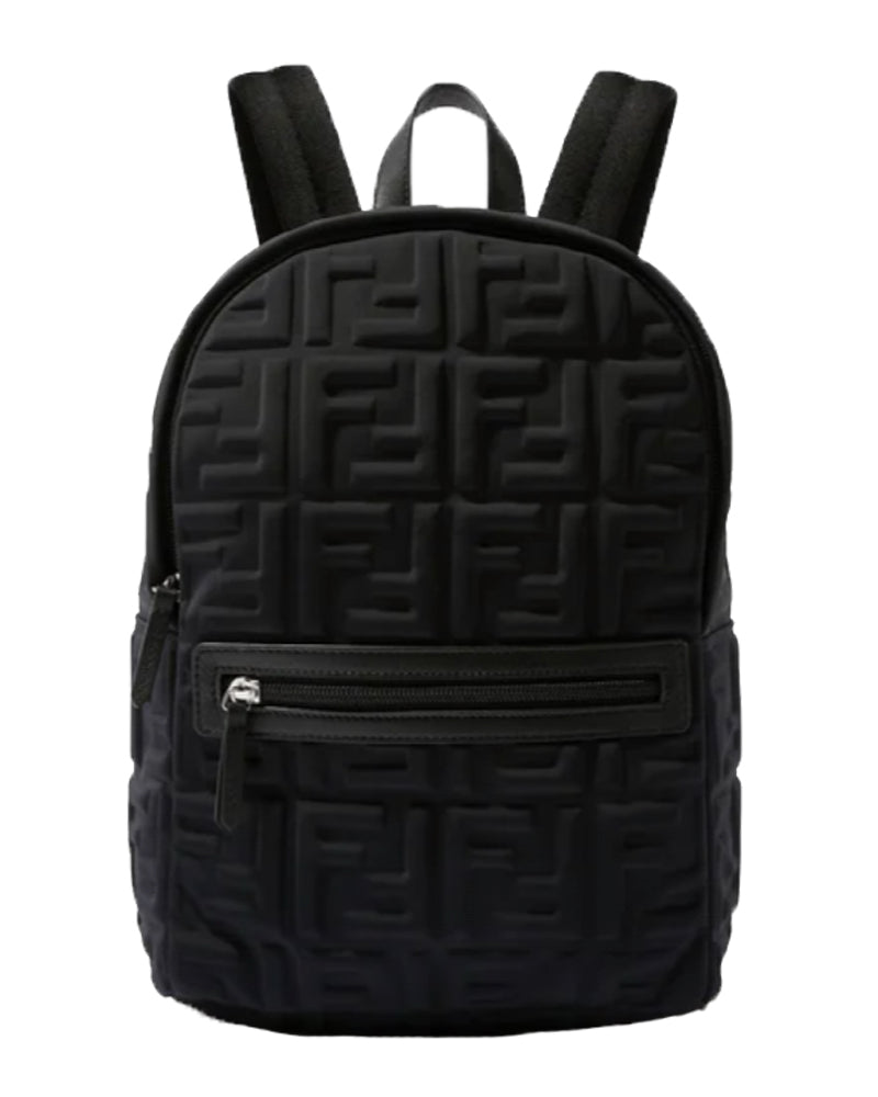 Fendi Kids Black FF Logo Backpack