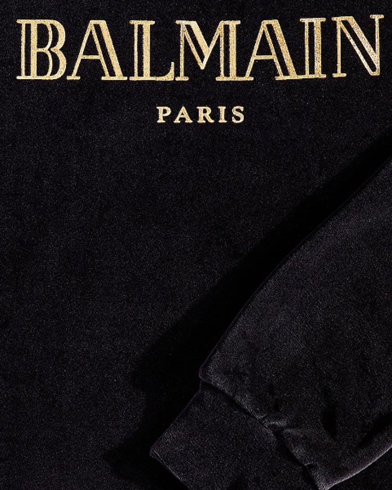 Balmain black and gold sweatshirt online