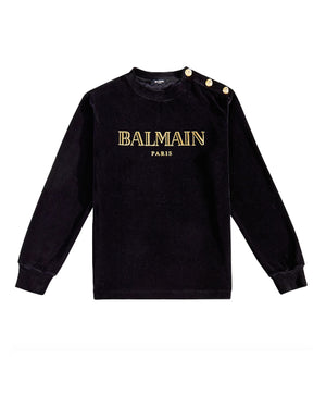 
  
    Balmain
  
 Girls Black Logo Sweatshirt